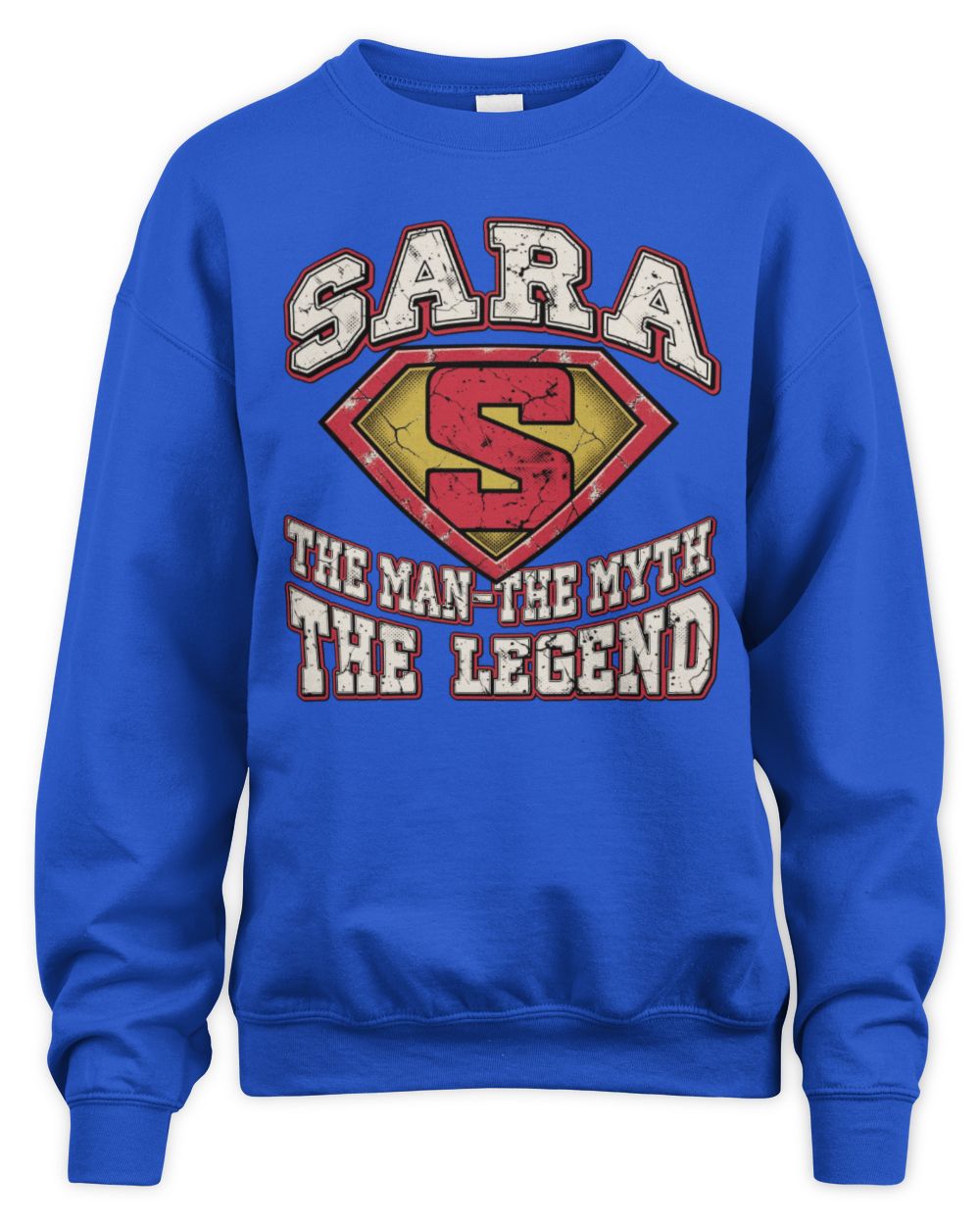 The Man The Myth The Legend Superman Graphic T-Shirt SARA M1-74 / Unisex Sweatshirt / royal