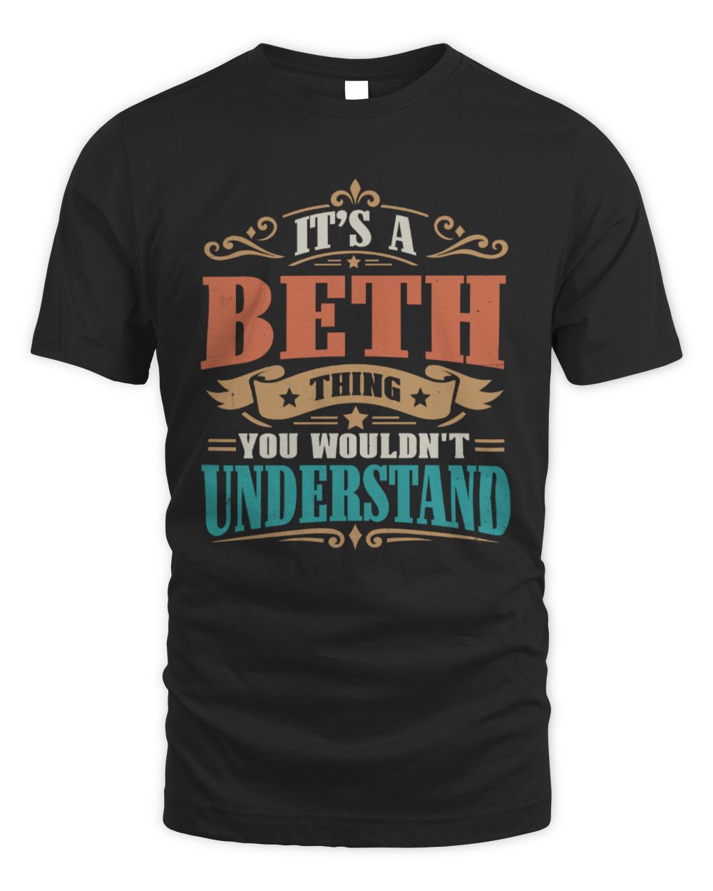 It’s a Name Thing Personalized Retro T-Shirt BETH M1-47 / Unisex Standard T-Shirt / black