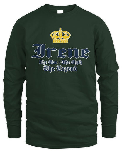 The Man The Myth The Legend Corona Beer T-Shirt IRENE M1-S83 / Men's Long Sleeved T-Shirt / forest green