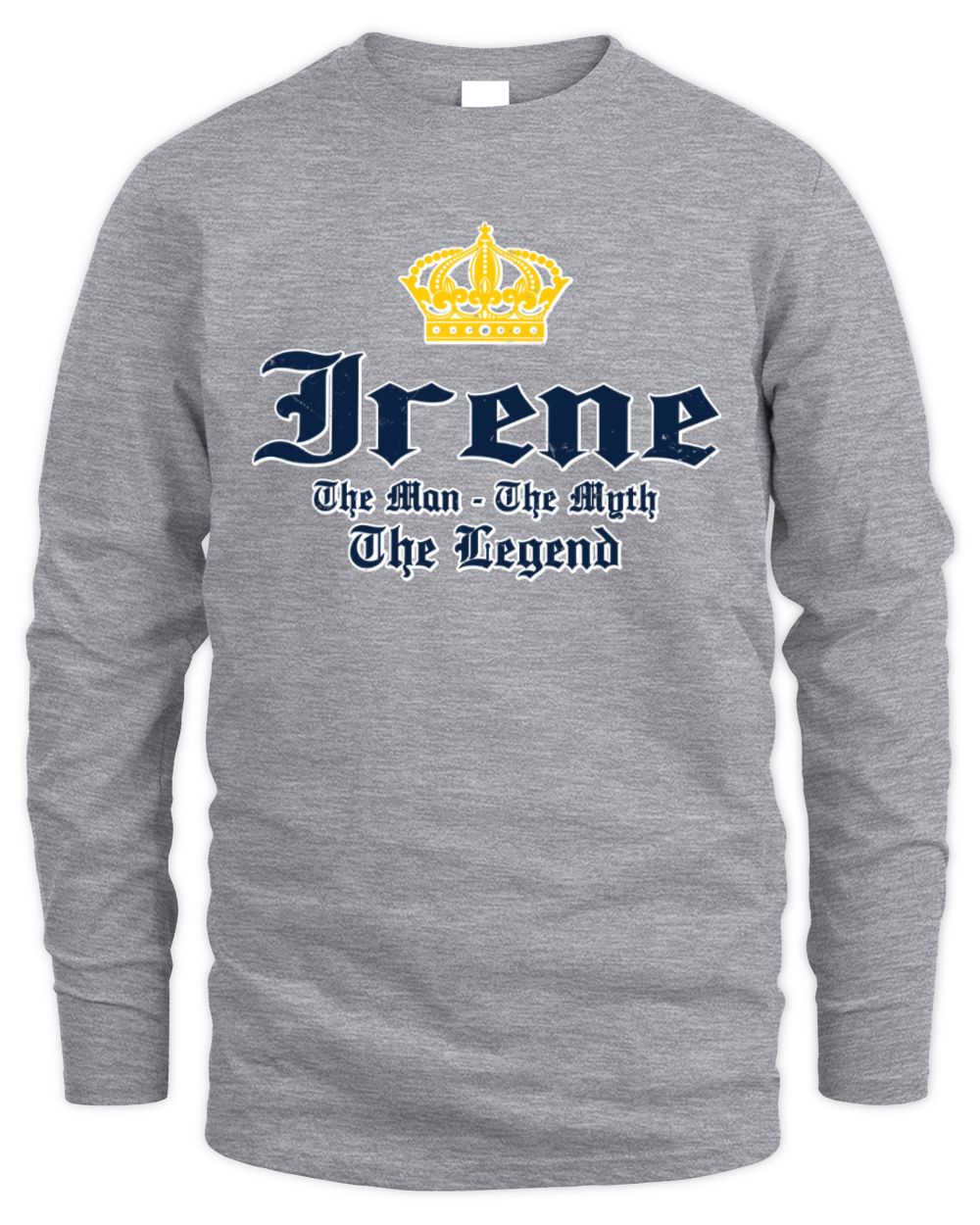 The Man The Myth The Legend Corona Beer T-Shirt IRENE M1-S83 / Men's Long Sleeved T-Shirt / sport grey