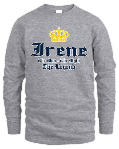 The Man The Myth The Legend Corona Beer T-Shirt IRENE M1-S83 / Men's Long Sleeved T-Shirt / sport grey