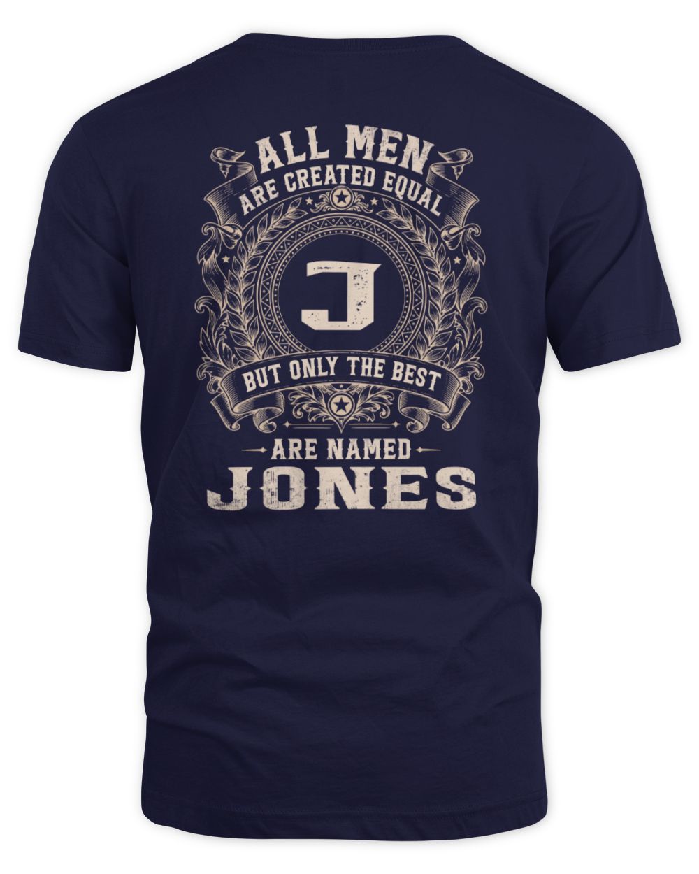 All Men Are Created Equal Cool Logo Shirt JONES M1-60 / Unisex Standard T-Shirt / navy