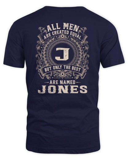 All Men Are Created Equal Cool Logo Shirt JONES M1-60 / Unisex Standard T-Shirt / navy