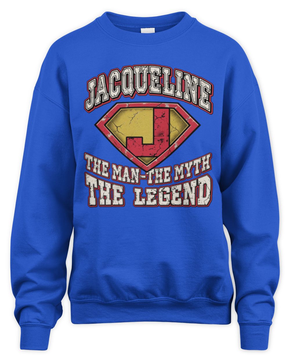 The Man The Myth The Legend Superman Graphic T-Shirt JACQUELINE M1-74 / Unisex Sweatshirt / royal