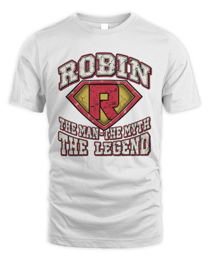 The Man The Myth The Legend Superman Graphic T-Shirt ROBIN M1-74 / Unisex Standard T-Shirt / white