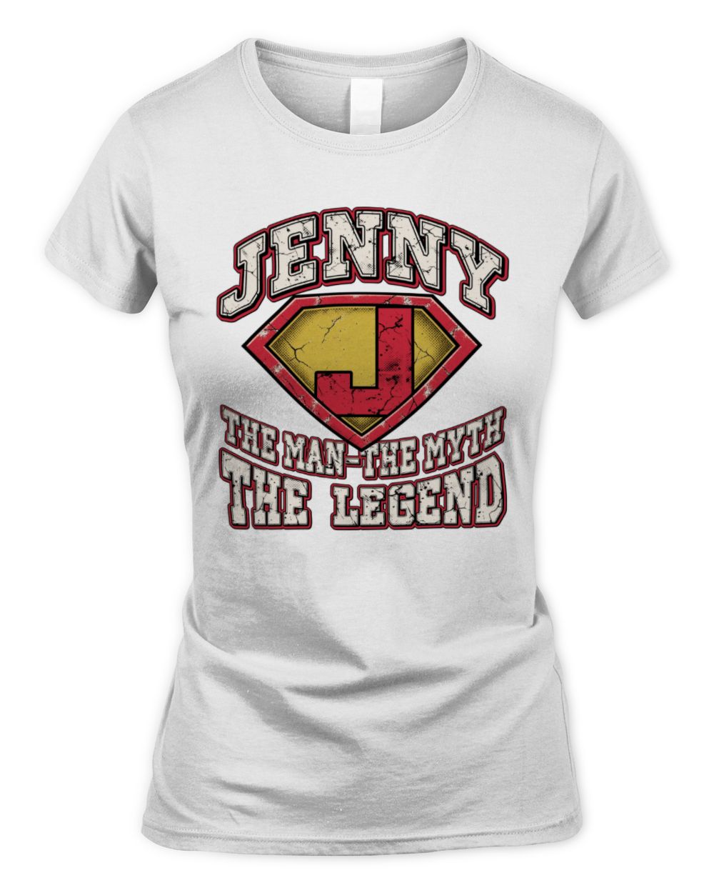 The Man The Myth The Legend Superman Graphic T-Shirt JENNY M1-74 / Women's Standard T-Shirt / white