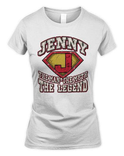The Man The Myth The Legend Superman Graphic T-Shirt JENNY M1-74 / Women's Standard T-Shirt / white