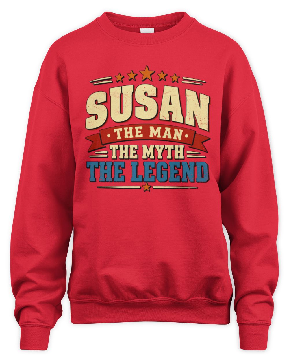 The Man The Myth The Legend Ribbon Vintage T-Shirt SUSAN M1-56 / Unisex Sweatshirt / red