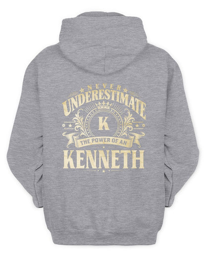 Never Underestimate Your Name Luxury Logo Shirt KENNETH M1-63 / Unisex Hoodie / sport grey