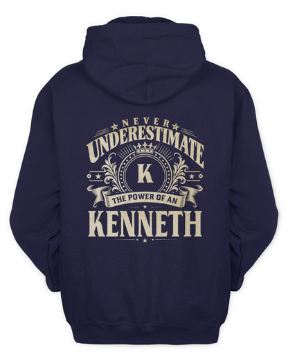 Never Underestimate Your Name Luxury Logo Shirt KENNETH M1-63 / Unisex Hoodie / navy