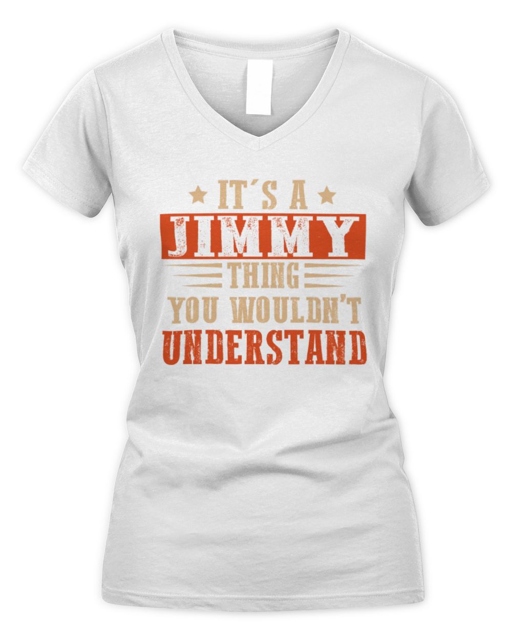 It's a Name Thing Personalized Funny Shirt JIMMY M1-51 / Women's V-Neck T-Shirt / white
