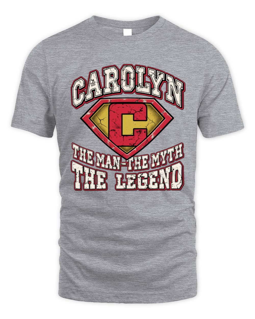 The Man The Myth The Legend Superman Graphic T-Shirt CAROLYN M1-74 / Unisex Standard T-Shirt / sport grey