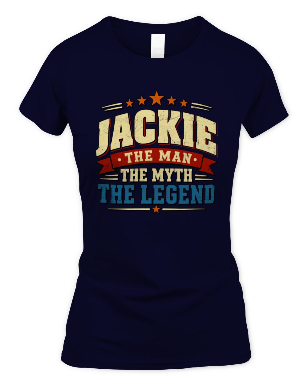 The Man The Myth The Legend Ribbon Vintage T-Shirt JACKIE M1-56 / Women's Standard T-Shirt / navy