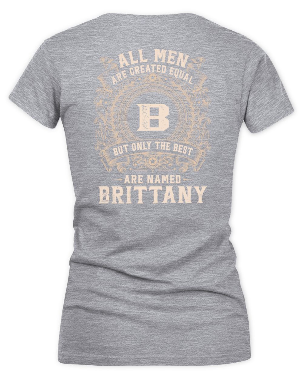 All Men Are Created Equal Cool Logo Shirt BRITTANY M1-60 / Women's V-Neck T-Shirt / sport grey