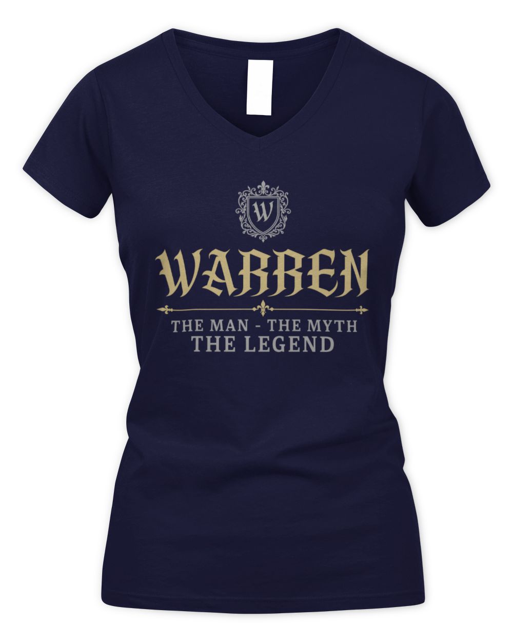The Man The Myth The Legend Western Shirt WARREN M1-78 / Women's V-Neck T-Shirt / navy