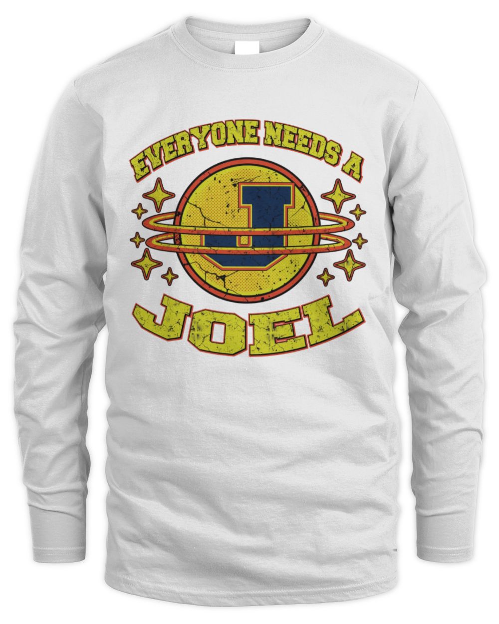 Everyone Needs a Your Name Shirt JOEL M1-76 / Men's Long Sleeved T-Shirt / white