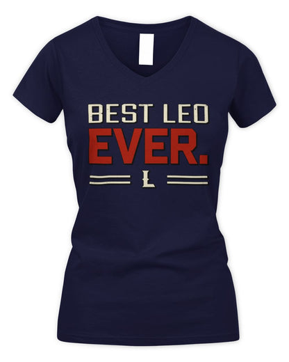 Best Your Name Ever Cool Shirt LEO M1-58 / Women's V-Neck T-Shirt / navy