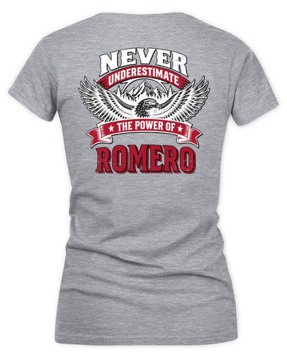 Never Underestimate Your Name Eagle Mountain Shirt ROMERO M1-61 / Women's V-Neck T-Shirt / sport grey