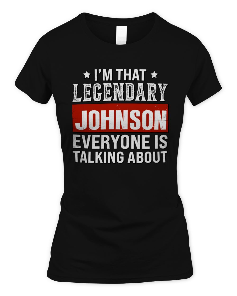 I'm That Legendary Name Everyone Is Talking About Funny Graphic T-Shirt JOHNSON M1-73 / Women's Standard T-Shirt / black