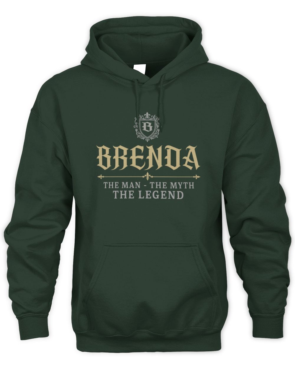 The Man The Myth The Legend Western Shirt BRENDA M1-78 / Unisex Hoodie / forest green