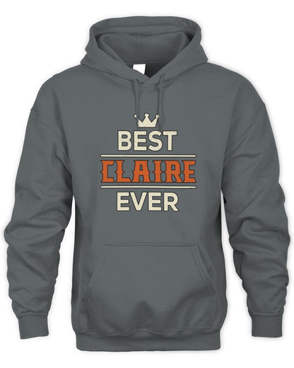 Best Your Name With Crown Shirt CLAIRE M1-59 / Unisex Hoodie / charcoal