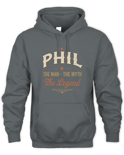 I'm Name I'm Not Rude I Just Have The Balls Funny T-Shirt PHIL M1-77 / Unisex Hoodie / charcoal
