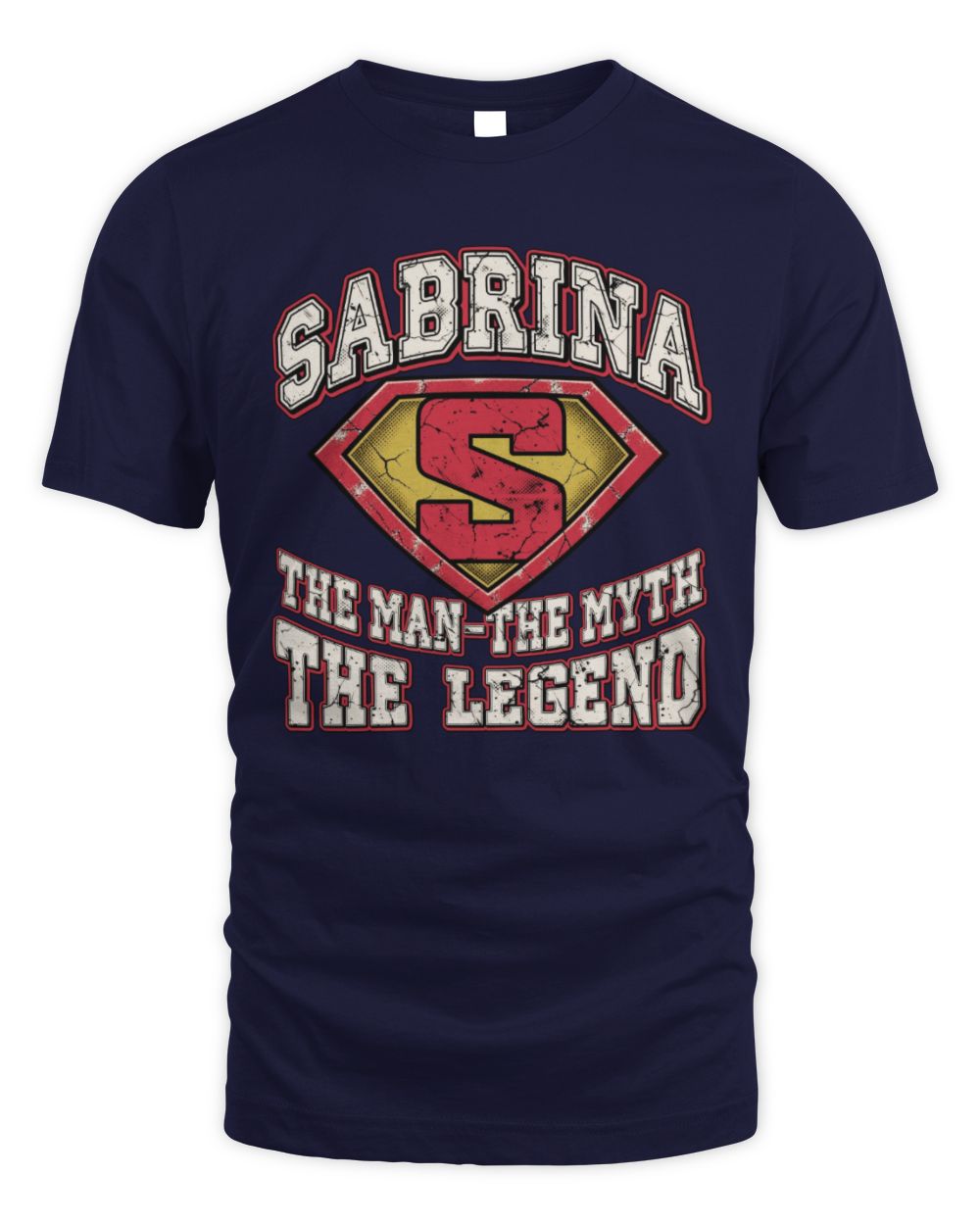 The Man The Myth The Legend Superman Graphic T-Shirt SABRINA M1-74 / Unisex Standard T-Shirt / navy