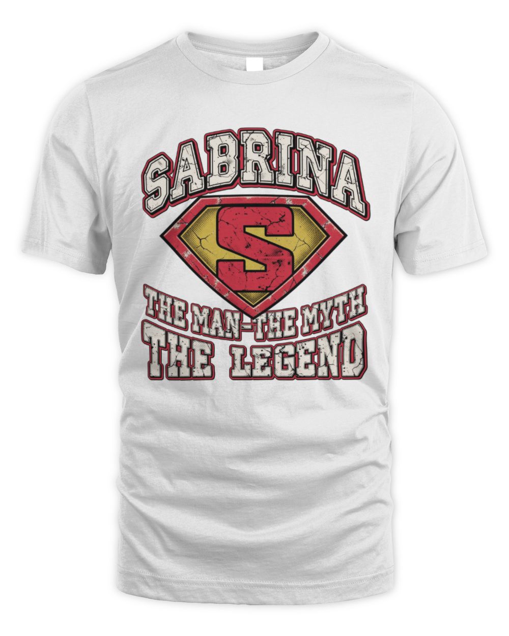 The Man The Myth The Legend Superman Graphic T-Shirt SABRINA M1-74 / Unisex Standard T-Shirt / white