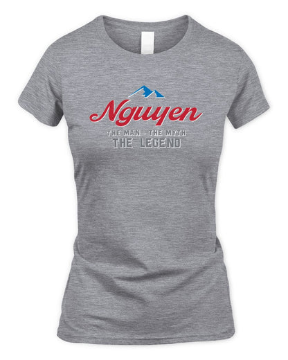The Man The Myth The Legend Coors Light Beer T-Shirt NGUYEN M1-S84 / Women's Standard T-Shirt / sport grey