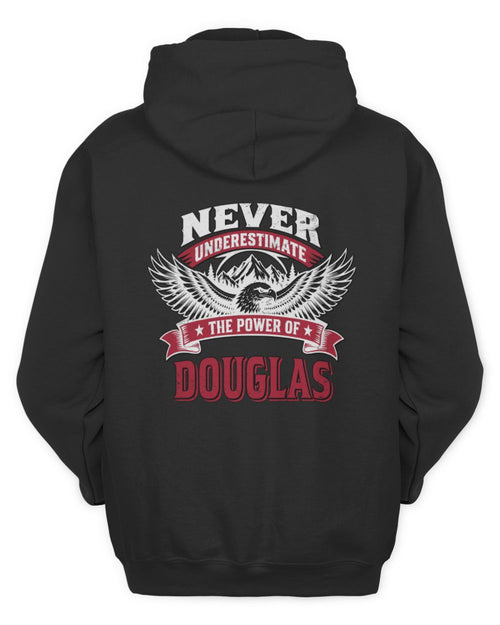 Never Underestimate Your Name Eagle Mountain Shirt DOUGLAS M1-61 / Unisex Hoodie / black