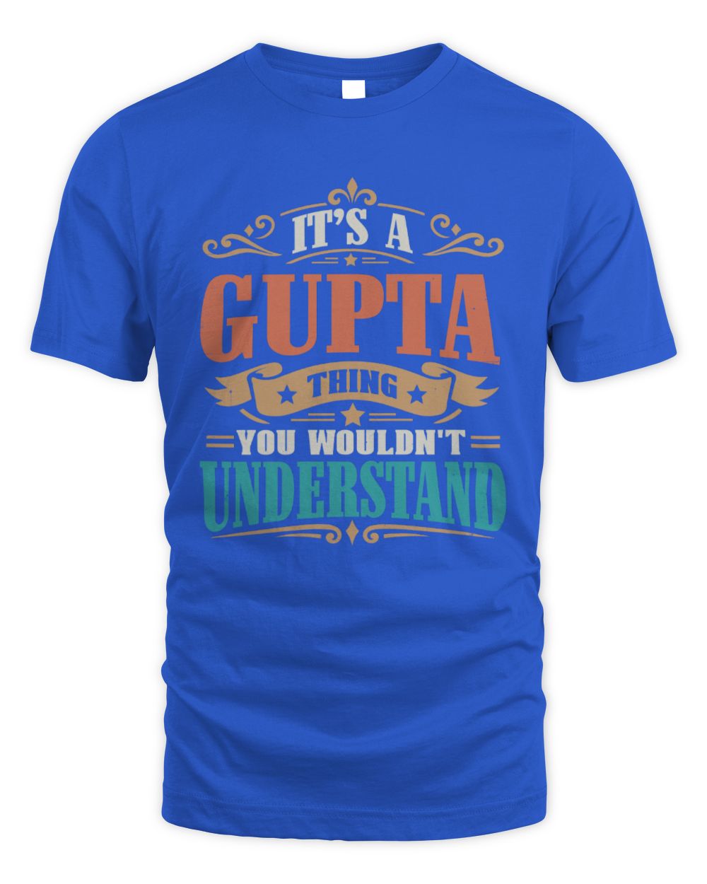 It’s a Name Thing Personalized Retro T-Shirt GUPTA M1-47 / Unisex Standard T-Shirt / royal
