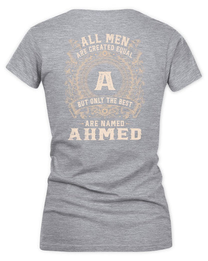 All Men Are Created Equal Cool Logo Shirt AHMED M1-60 / Women's V-Neck T-Shirt / sport grey