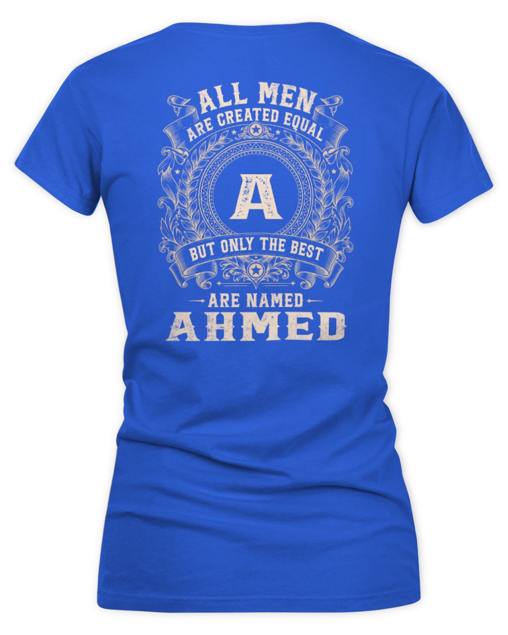 All Men Are Created Equal Cool Logo Shirt AHMED M1-60 / Women's V-Neck T-Shirt / royal