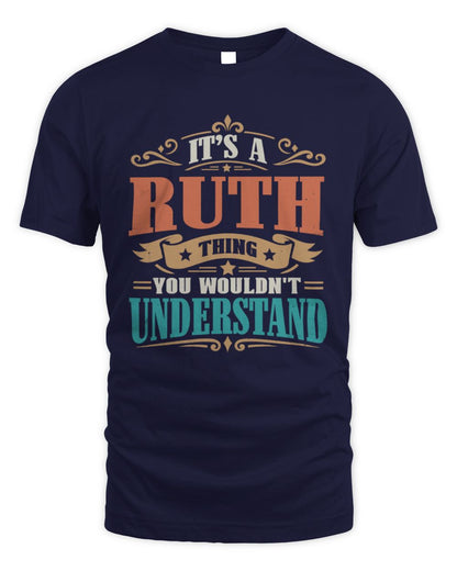 It’s a Name Thing Personalized Retro T-Shirt RUTH M1-47 / Unisex Standard T-Shirt / navy