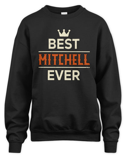Best Your Name With Crown Shirt MITCHELL M1-59 / Unisex Sweatshirt / black