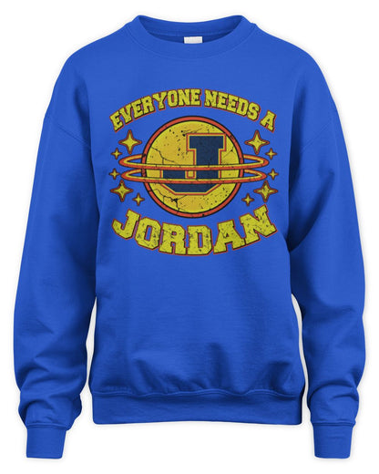 Everyone Needs a Your Name Shirt JORDAN M1-76 / Unisex Sweatshirt / royal