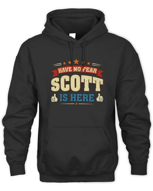 Have No Fear Your Name Is Here Cool Graphic T-Shirt SCOTT M1-71 / Unisex Hoodie / black