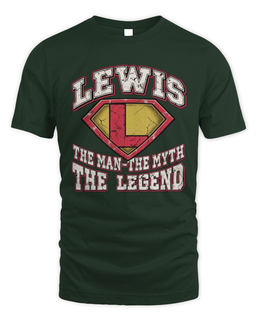 The Man The Myth The Legend Superman Graphic T-Shirt LEWIS M1-74 / Unisex Standard T-Shirt / forest green