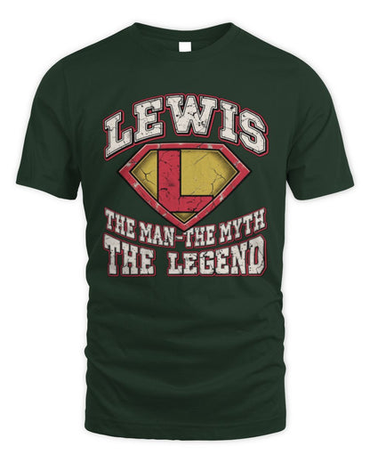 The Man The Myth The Legend Superman Graphic T-Shirt LEWIS M1-74 / Unisex Standard T-Shirt / forest green