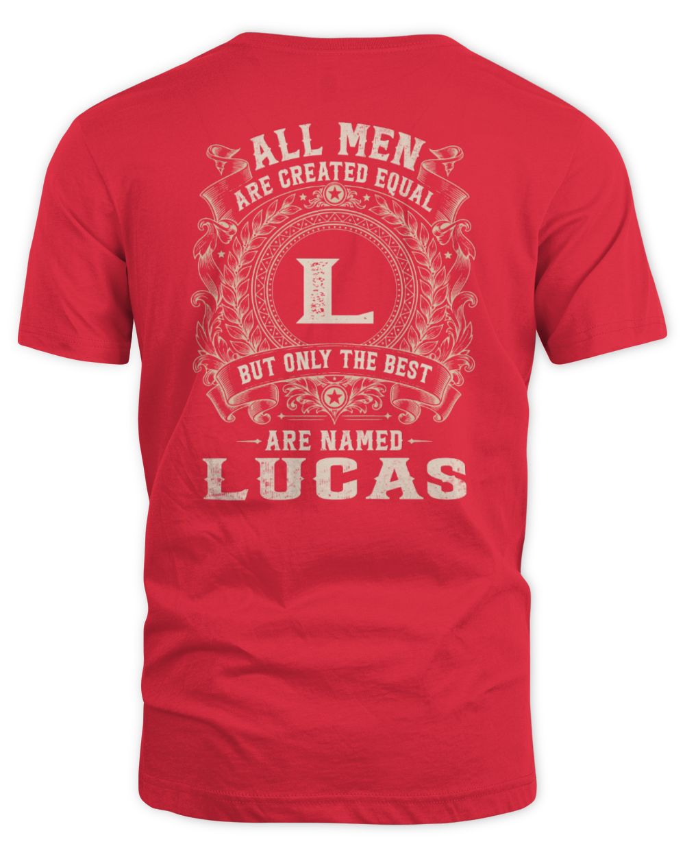 All Men Are Created Equal Cool Logo Shirt LUCAS M1-60 / Unisex Standard T-Shirt / red
