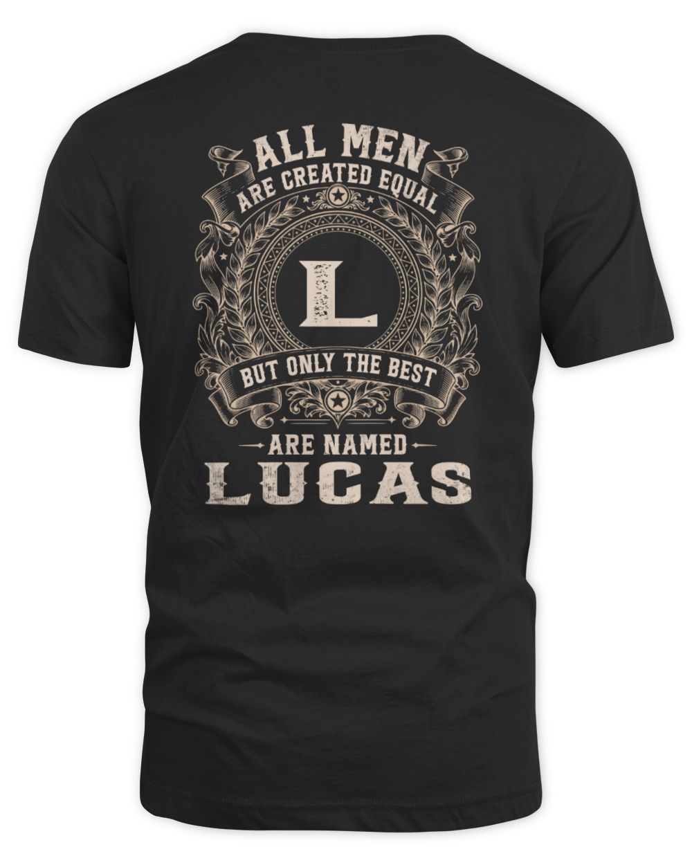All Men Are Created Equal Cool Logo Shirt LUCAS M1-60 / Unisex Standard T-Shirt / black