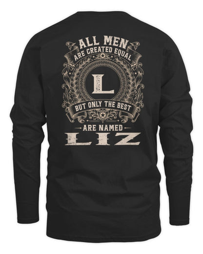 All Men Are Created Equal Cool Logo Shirt LIZ M1-60 / Men's Long Sleeved T-Shirt / black