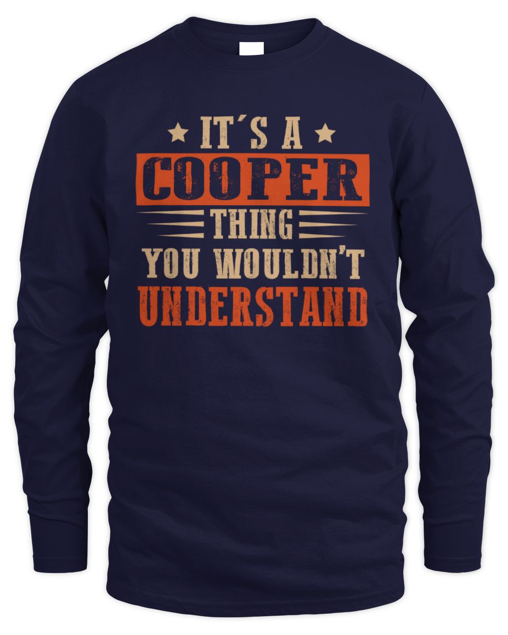 It's a Name Thing Personalized Funny Shirt COOPER M1-51 / Men's Long Sleeved T-Shirt / navy