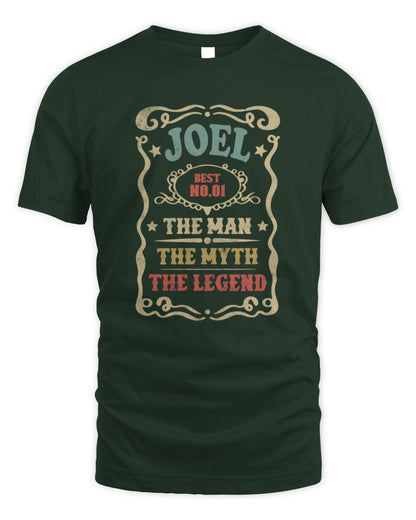 The Man The Myth The Legend Vintage Gold Wine Shirt JOEL M1-52 / Unisex Standard T-Shirt / forest green