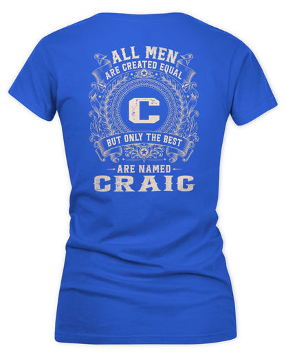 All Men Are Created Equal Cool Logo Shirt CRAIG M1-60 / Women's V-Neck T-Shirt / royal