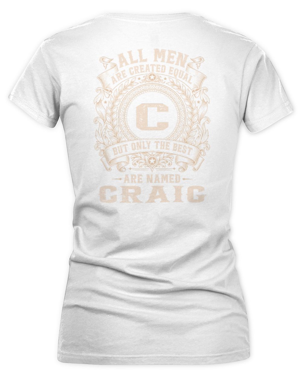 All Men Are Created Equal Cool Logo Shirt CRAIG M1-60 / Women's V-Neck T-Shirt / white