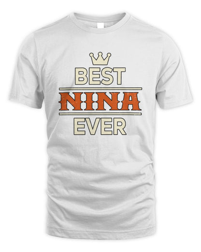 Best Your Name With Crown Shirt NINA M1-59 / Unisex Standard T-Shirt / white