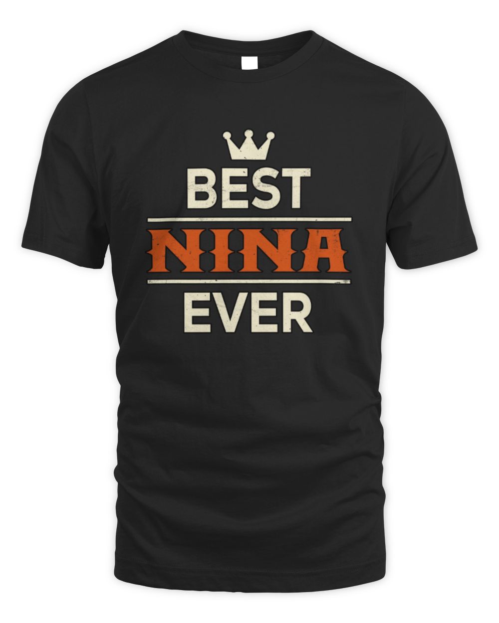 Best Your Name With Crown Shirt NINA M1-59 / Unisex Standard T-Shirt / black