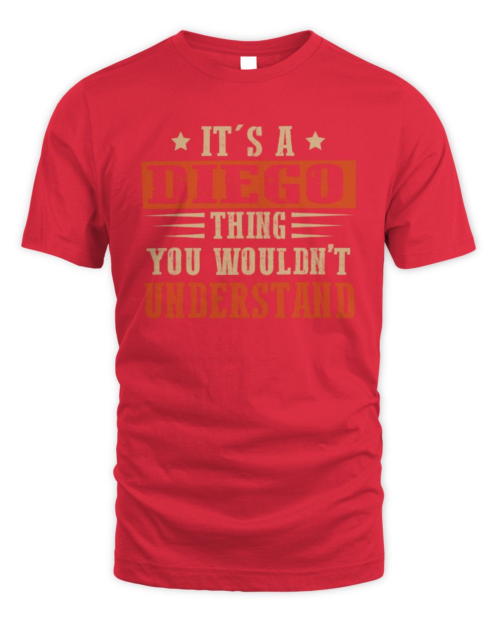 It's a Name Thing Personalized Funny Shirt DIEGO M1-51 / Unisex Standard T-Shirt / red