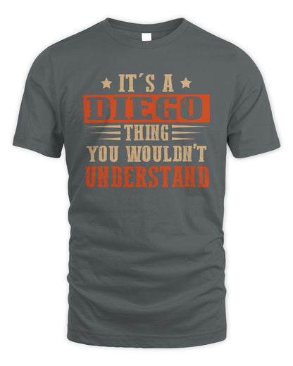 It's a Name Thing Personalized Funny Shirt DIEGO M1-51 / Unisex Standard T-Shirt / charcoal
